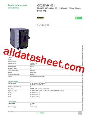 QO260VH1021型号图片