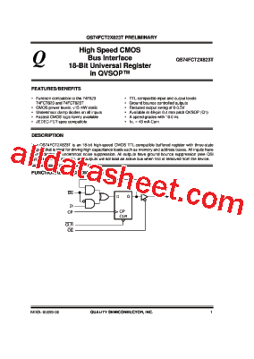 QS74FCT2X823T型号图片