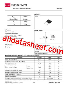 R6007END3TL1型号图片