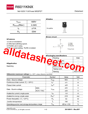 R6011KNX型号图片