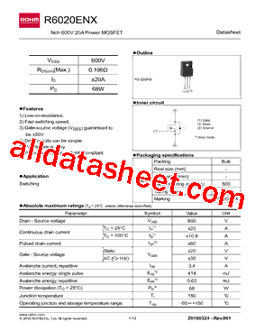 R6020ENX型号图片