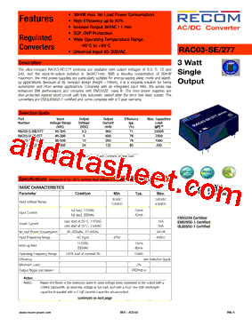 RAC03-24SE/277型号图片