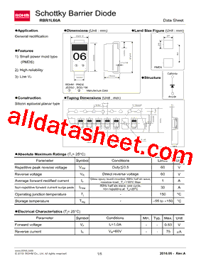 RBR1L60A型号图片