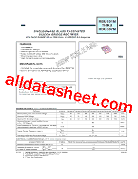 RBU801M型号图片