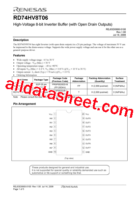 RD74HV8T06FPH0型号图片