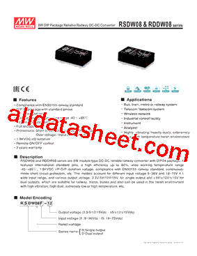 RDDW08G-05型号图片