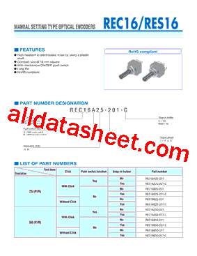 REC16B50-201-C型号图片