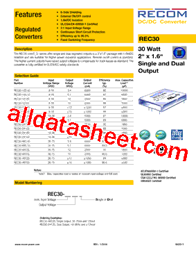 REC30-1212D型号图片