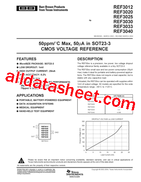 REF3030AIDBZTG4型号图片