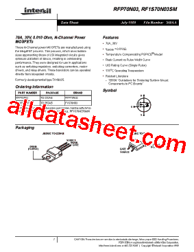 RF1S70N03SM型号图片