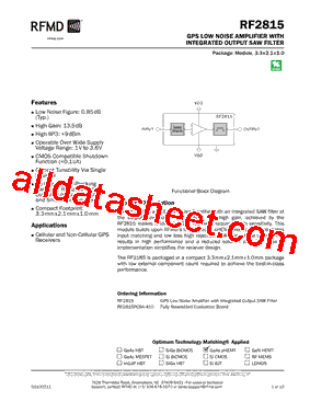 RF2815型号图片