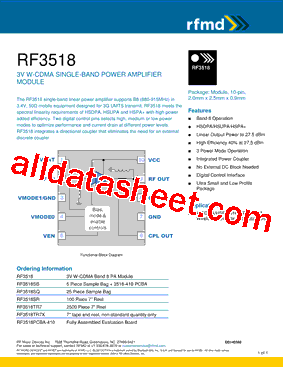 RF3518SR型号图片