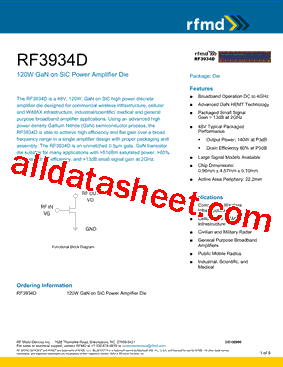 RF3934D型号图片