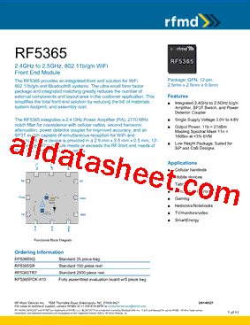 RF5365型号图片