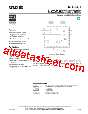 RF6549SQ型号图片