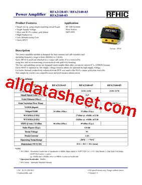RFA2160-03型号图片