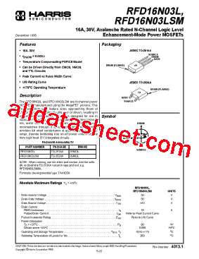 RFD16N03型号图片
