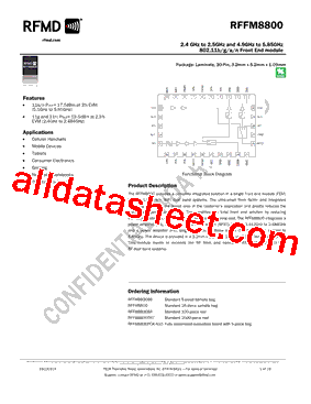 RFFM8800SR型号图片