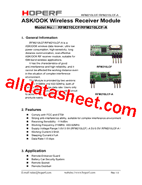 RFM210LCF型号图片