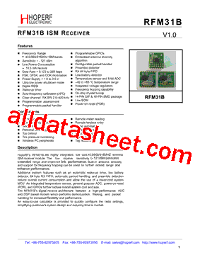 RFM31B-433-D型号图片