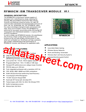 RFM69CW-433S2型号图片