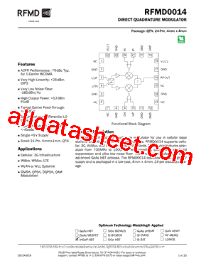 RFMD0014SQ型号图片