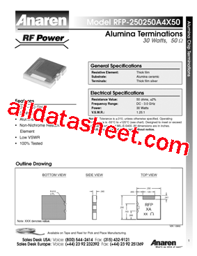 RFP-250250A4X50型号图片