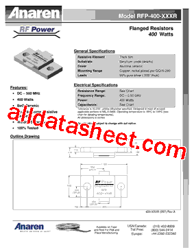 RFP-400-100R型号图片