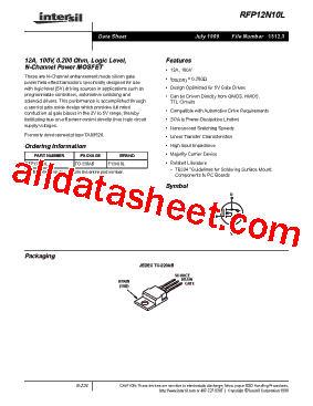 RFP12N10L型号图片
