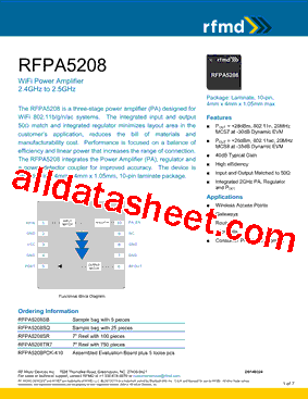 RFPA5208SB型号图片