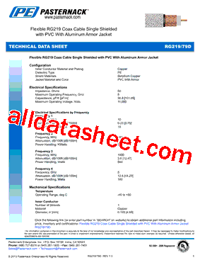 RG219-79D型号图片