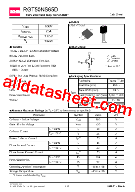 RGT50NS65D型号图片