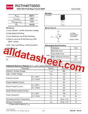 RGTH40TS65DGC11型号图片