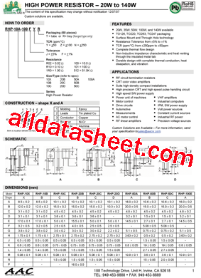 RHP-100A-100FNR型号图片