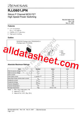 RJJ0601JPN-00-02型号图片