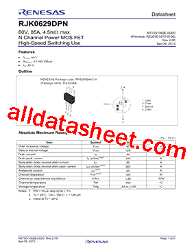 RJK0629DPN-00-T2型号图片