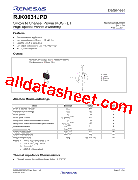 RJK0631JPD型号图片