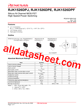 RJK1526DPF型号图片