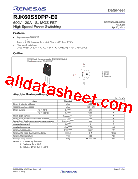 RJK60S5DPP-E0型号图片