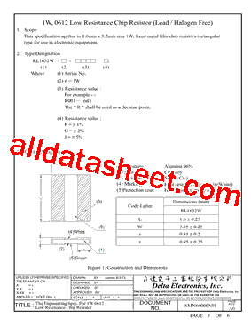 RL1632W-6-R001J型号图片