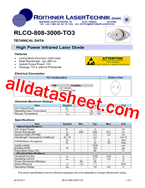 RLCO-808-3000-TO3型号图片