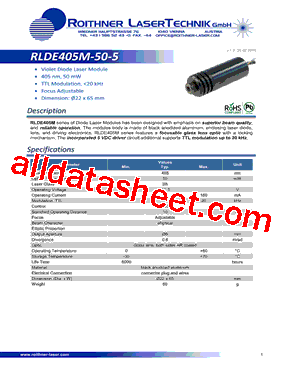 RLDE405M-50-5型号图片