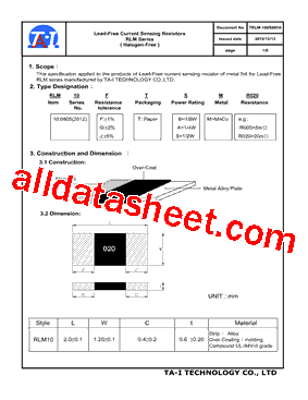 RLM10GTAMR005型号图片