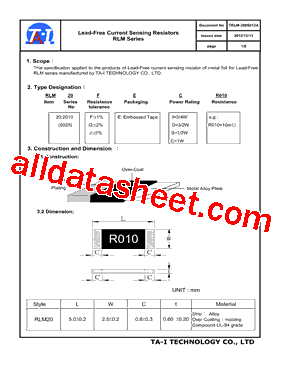 RLM20FEDR010型号图片