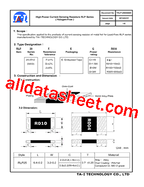 RLP25FECR010型号图片