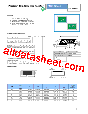 RN73F1JTE1001A型号图片