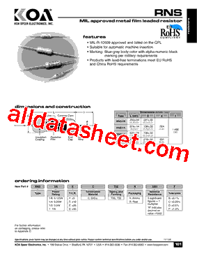 RNS1CCT26A1001B型号图片