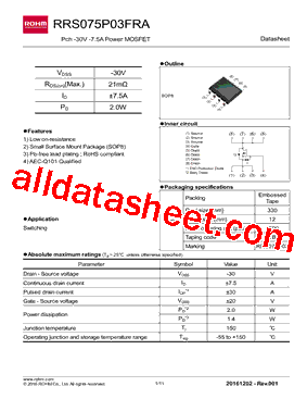 RRS075P03FRA型号图片