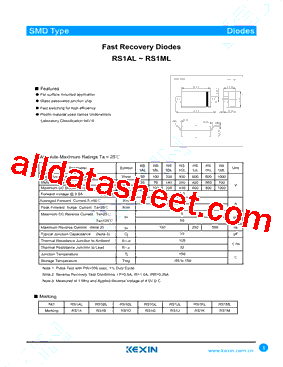 RS1JLSRVG型号图片