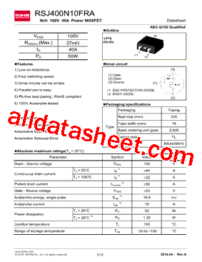 RSJ400N10FRA型号图片